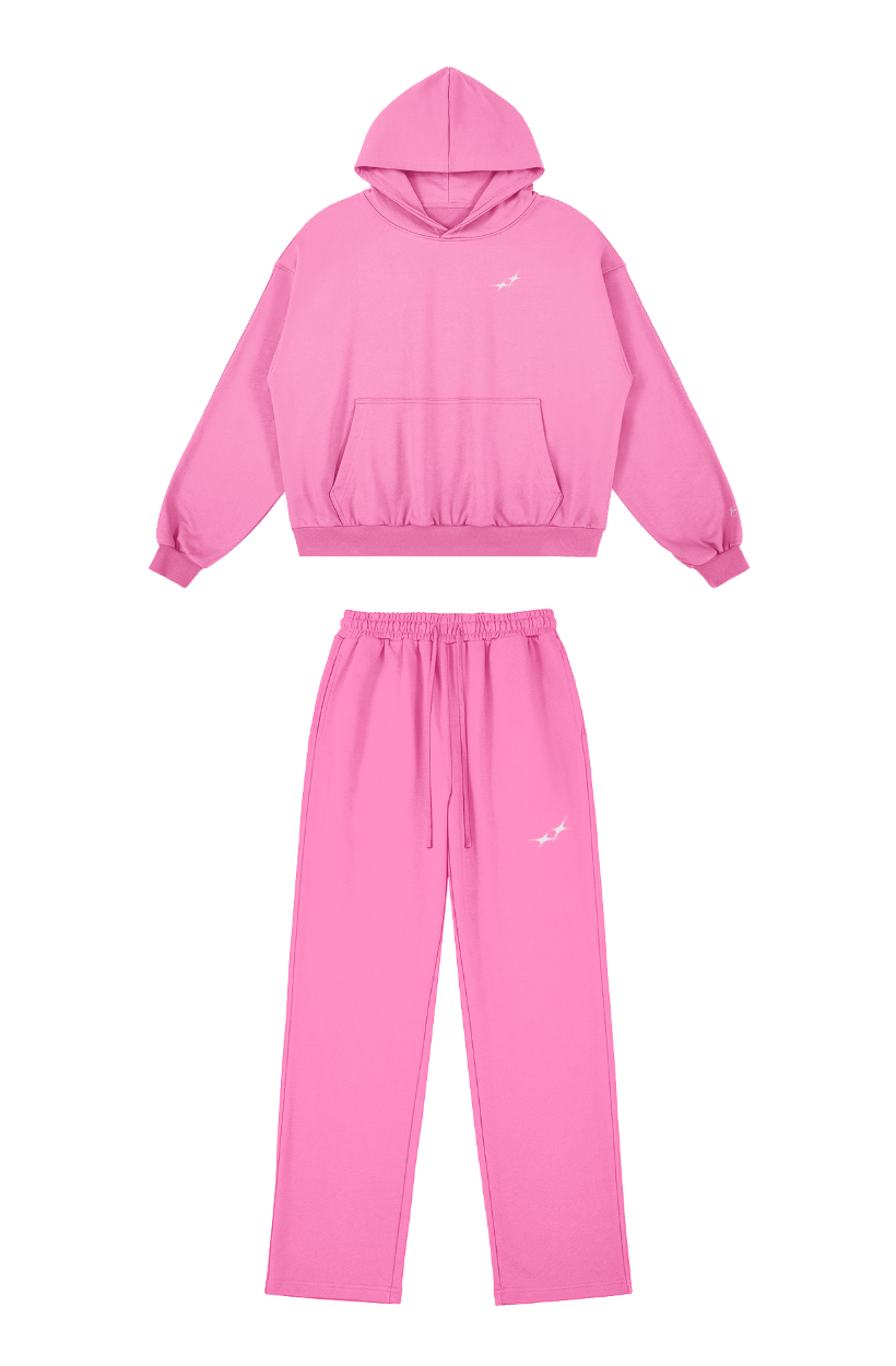 PACK SHINE - Ensemble complet Rose (Sweat + Pantalon)