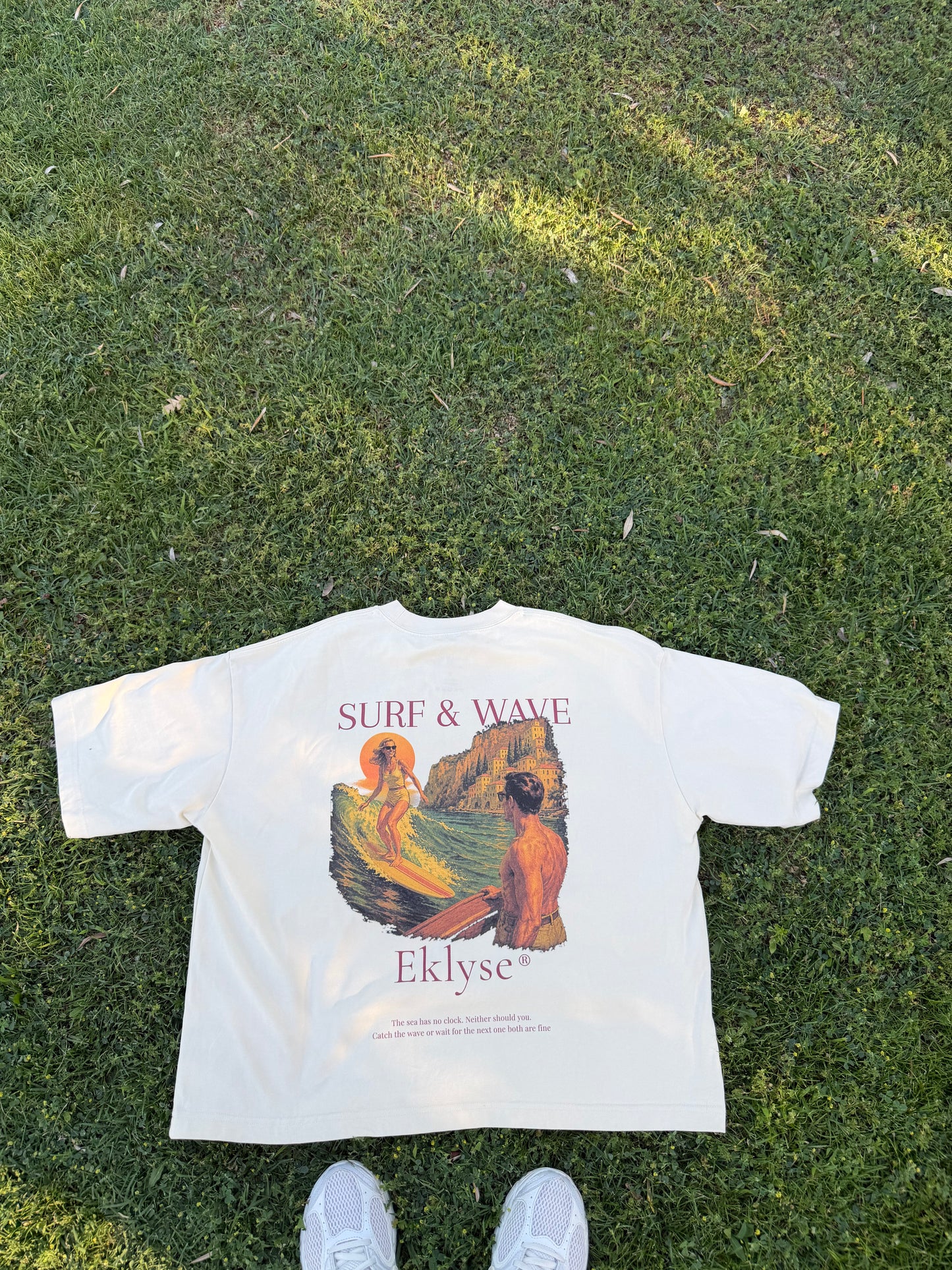T-shirt - Surf & Wave Abricot