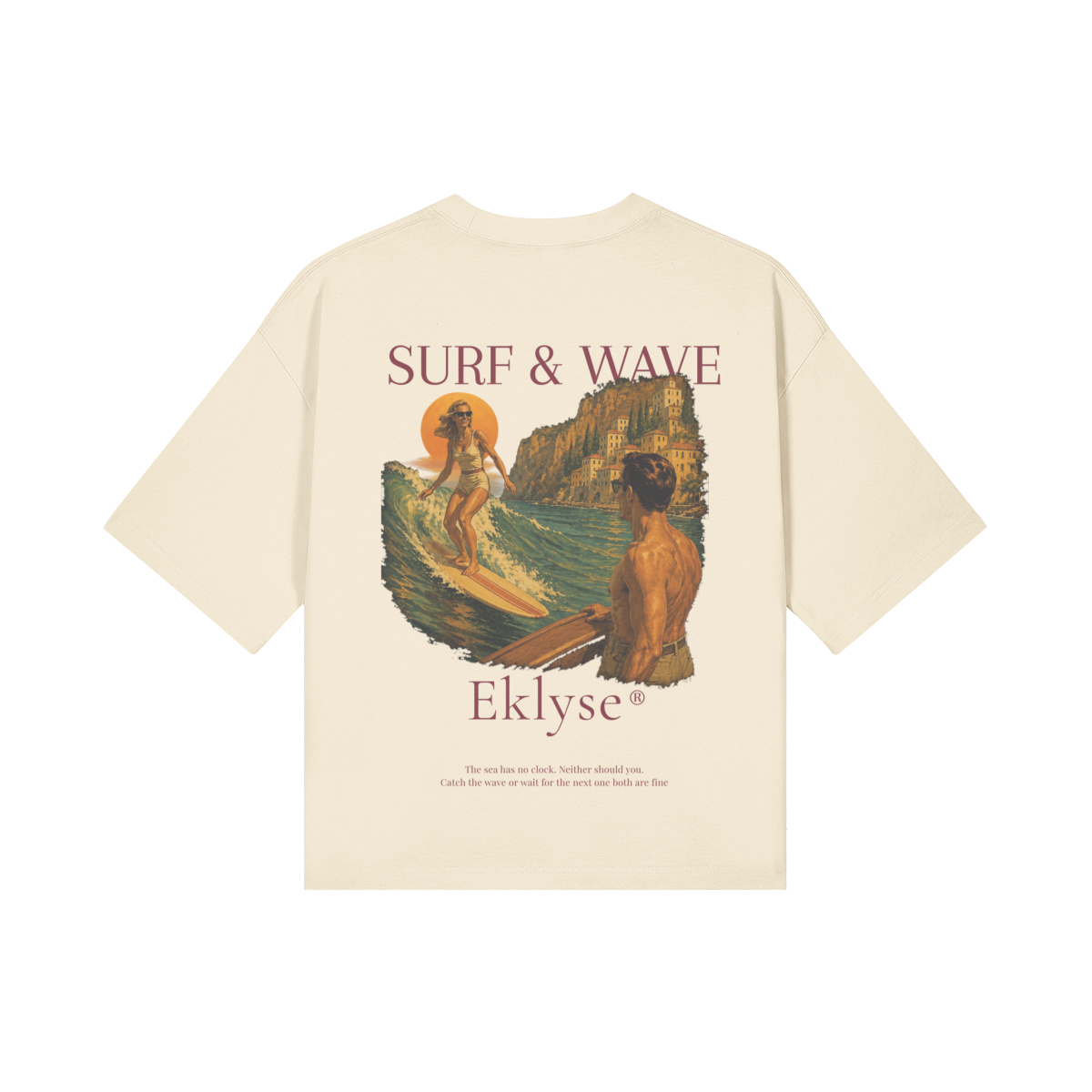T-shirt - Surf & Wave Abricot